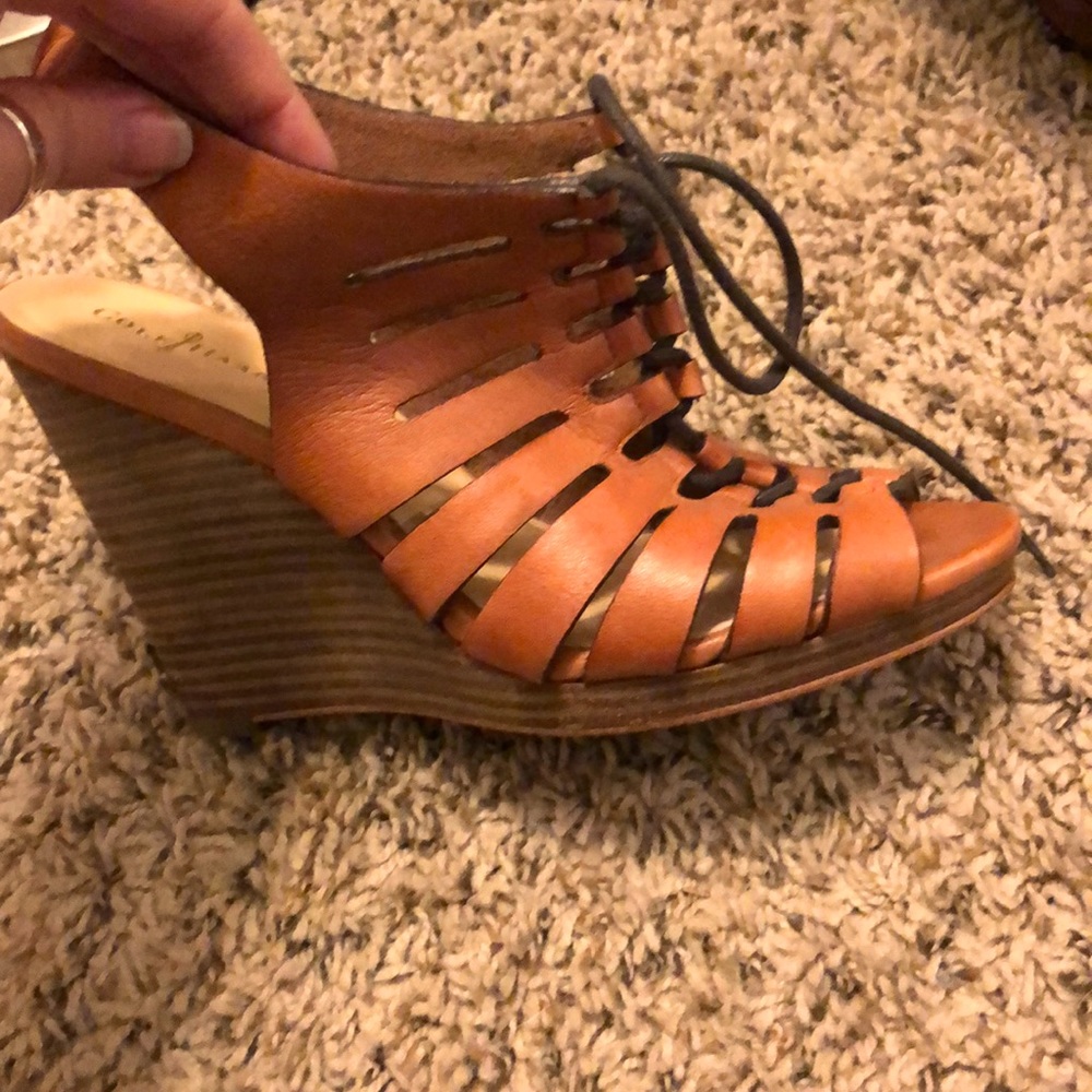 Leather Cole Haan wedges